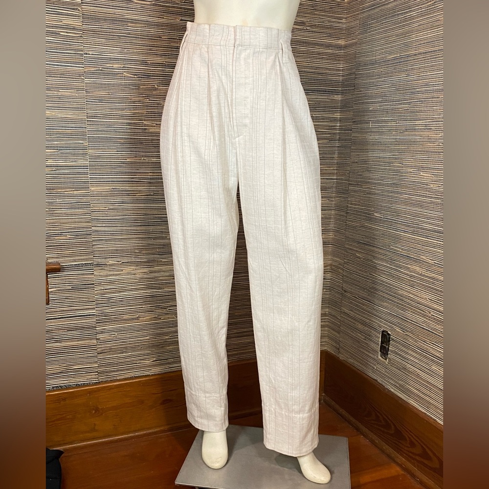 Brunello Cucinelli Women’s Cotton Linen Trousers Sz 10